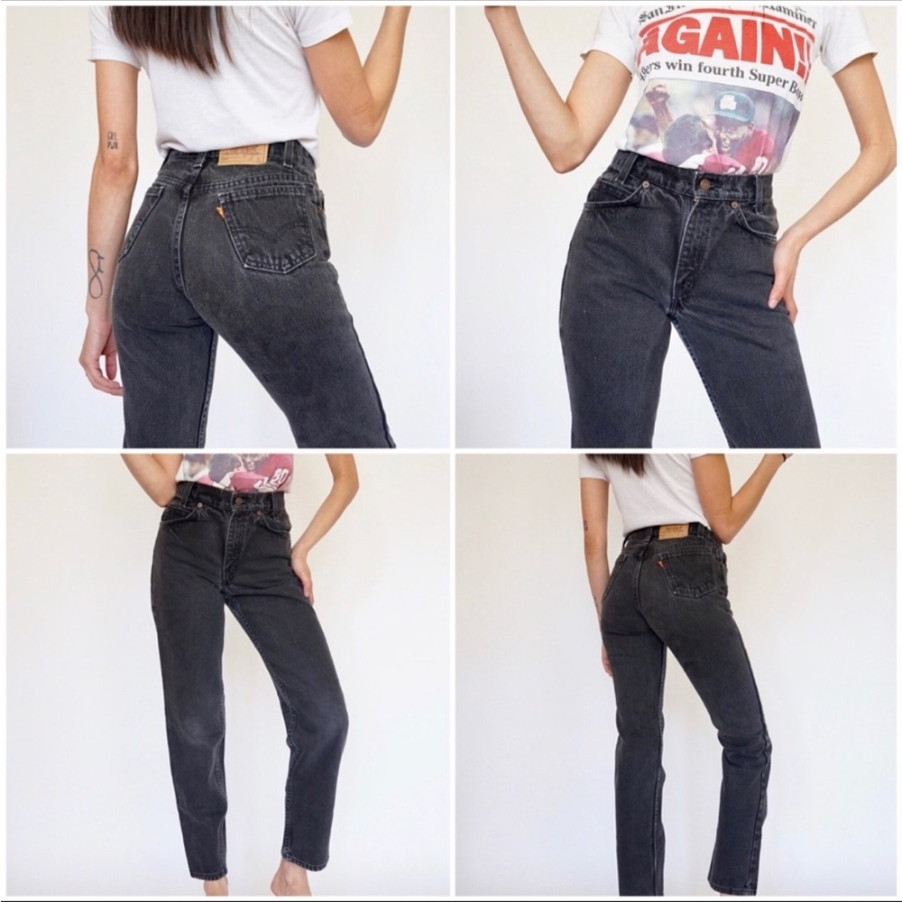 550 LEVIS 90’s vintage high waisted mom black jeans sz 23/27 nwot